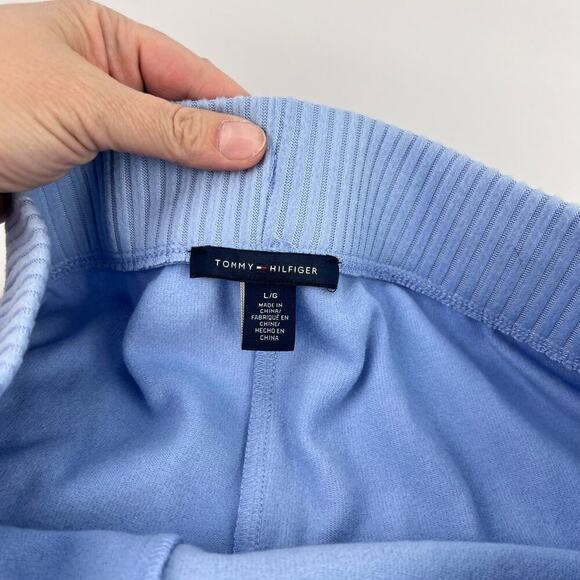 Tommy Hilfiger L 2PC Women's Ribbed Long Sleeves Modest PJ Loungewear Jogger SET - Picture 12 of 15